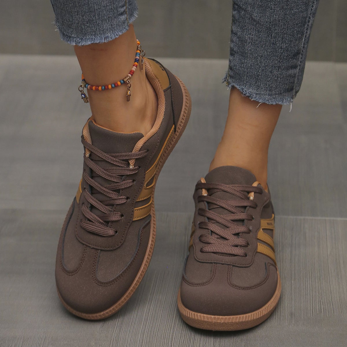 basket femme style rétro semelle gomme