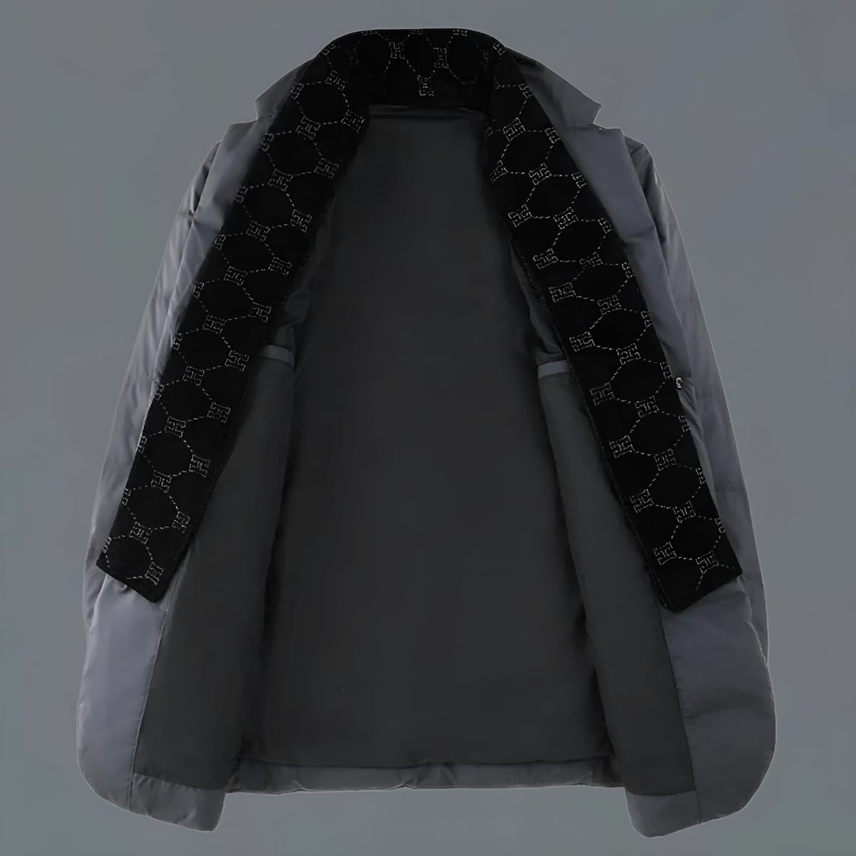 blazer femme matelassé coupe ajustée en gris
