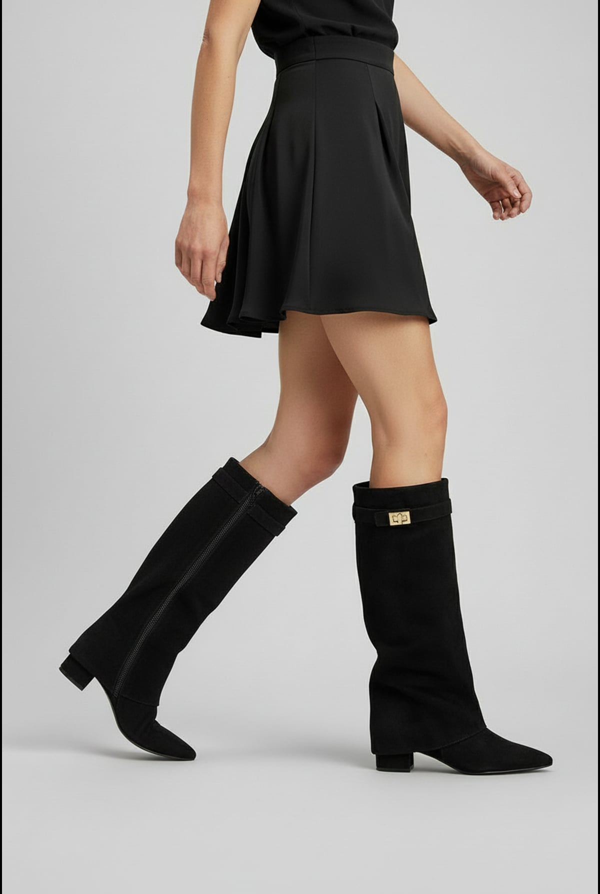 bottes femme hautes à talon carré