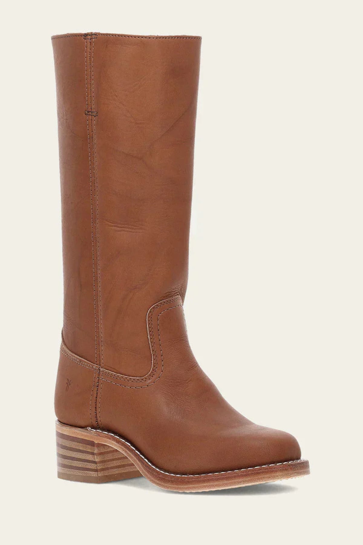 bottes femme mi-mollet talon carré western en marron