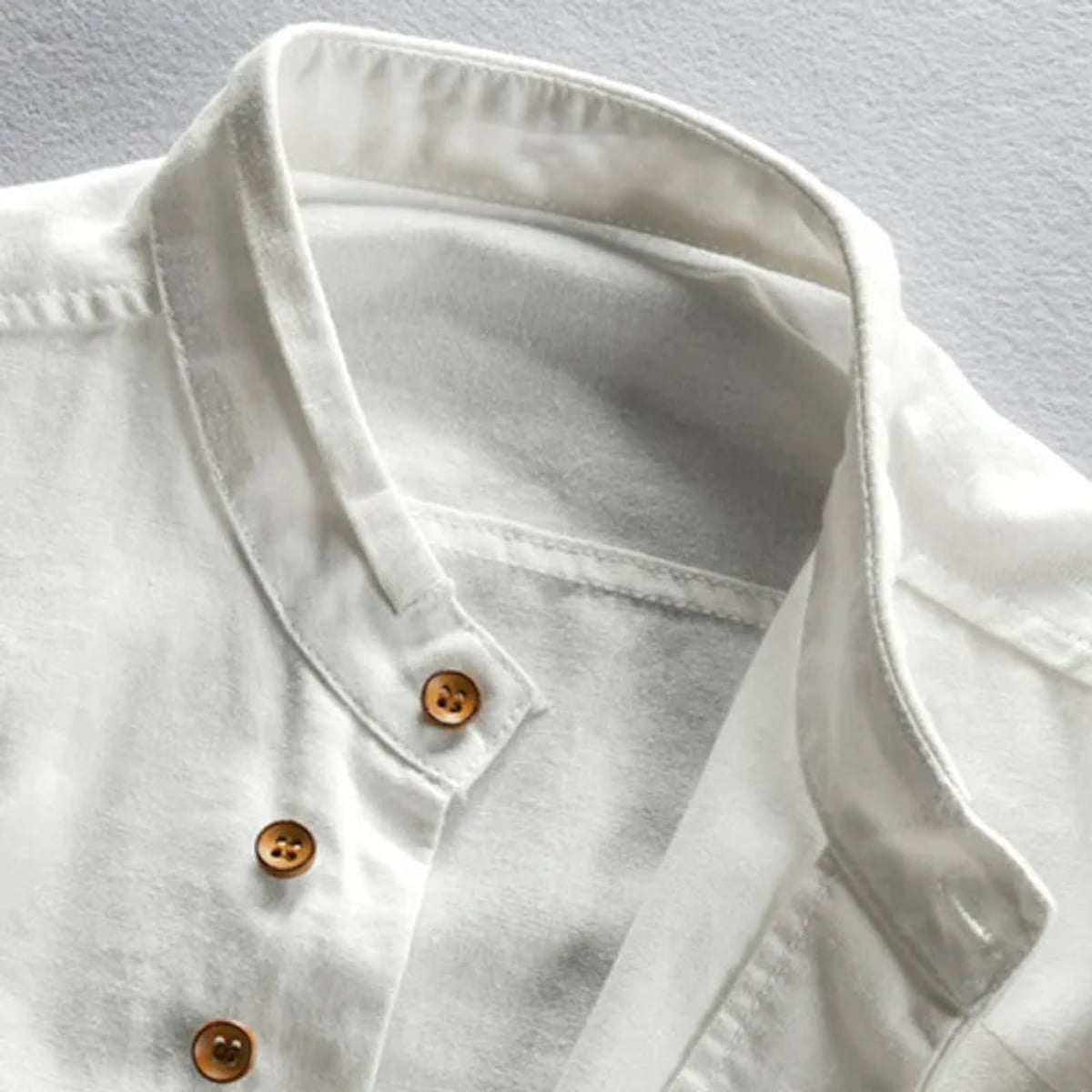 chemise homme col montant coupe droite