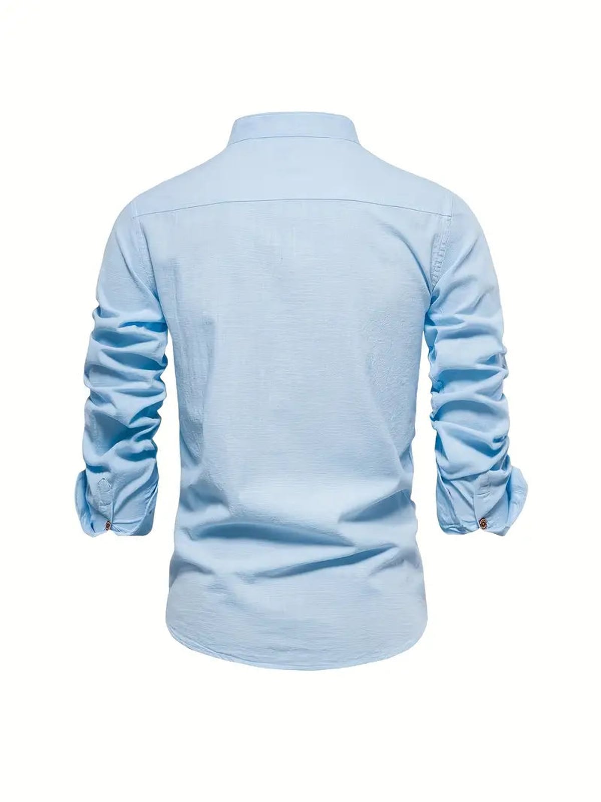 chemise homme col montant coupe slim manches longues