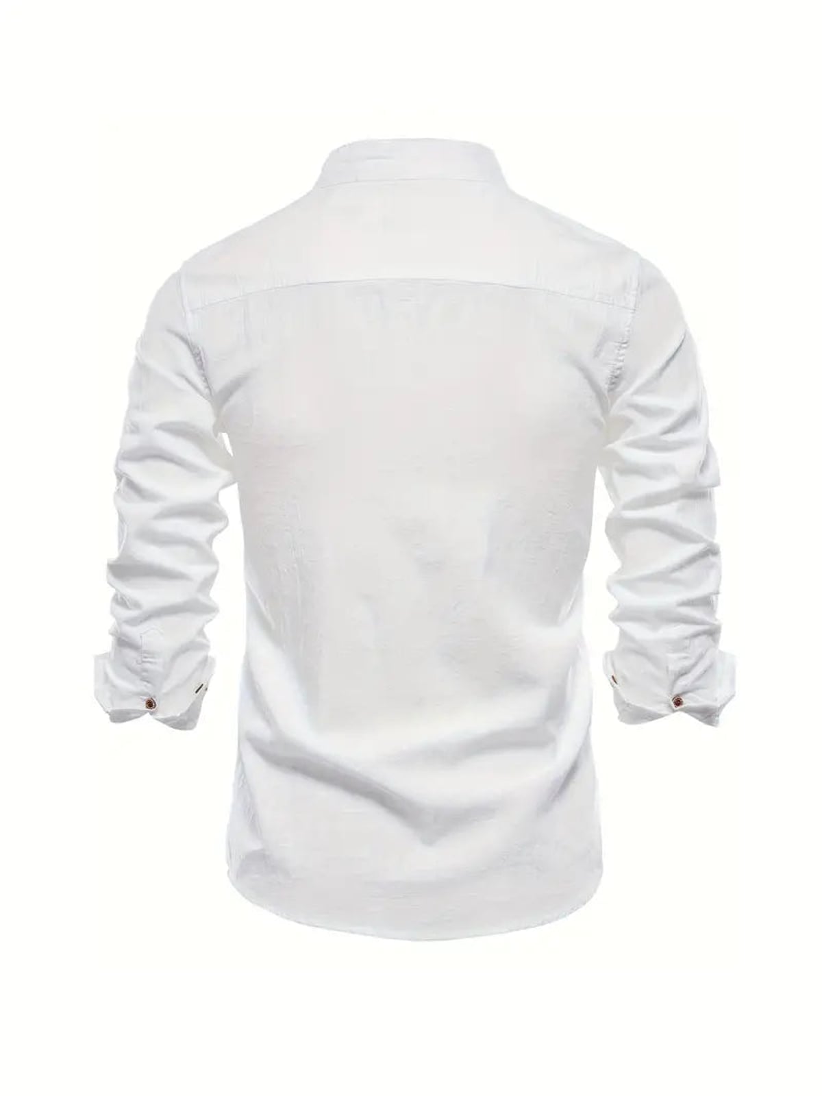 chemise homme col montant coupe slim manches longues