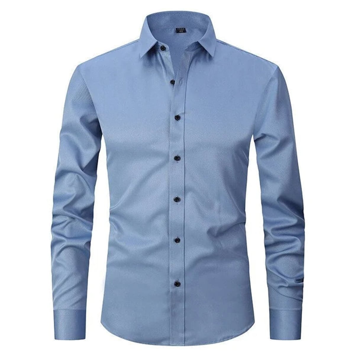 chemise homme coupe slim manches longues multicolore en bleu clair