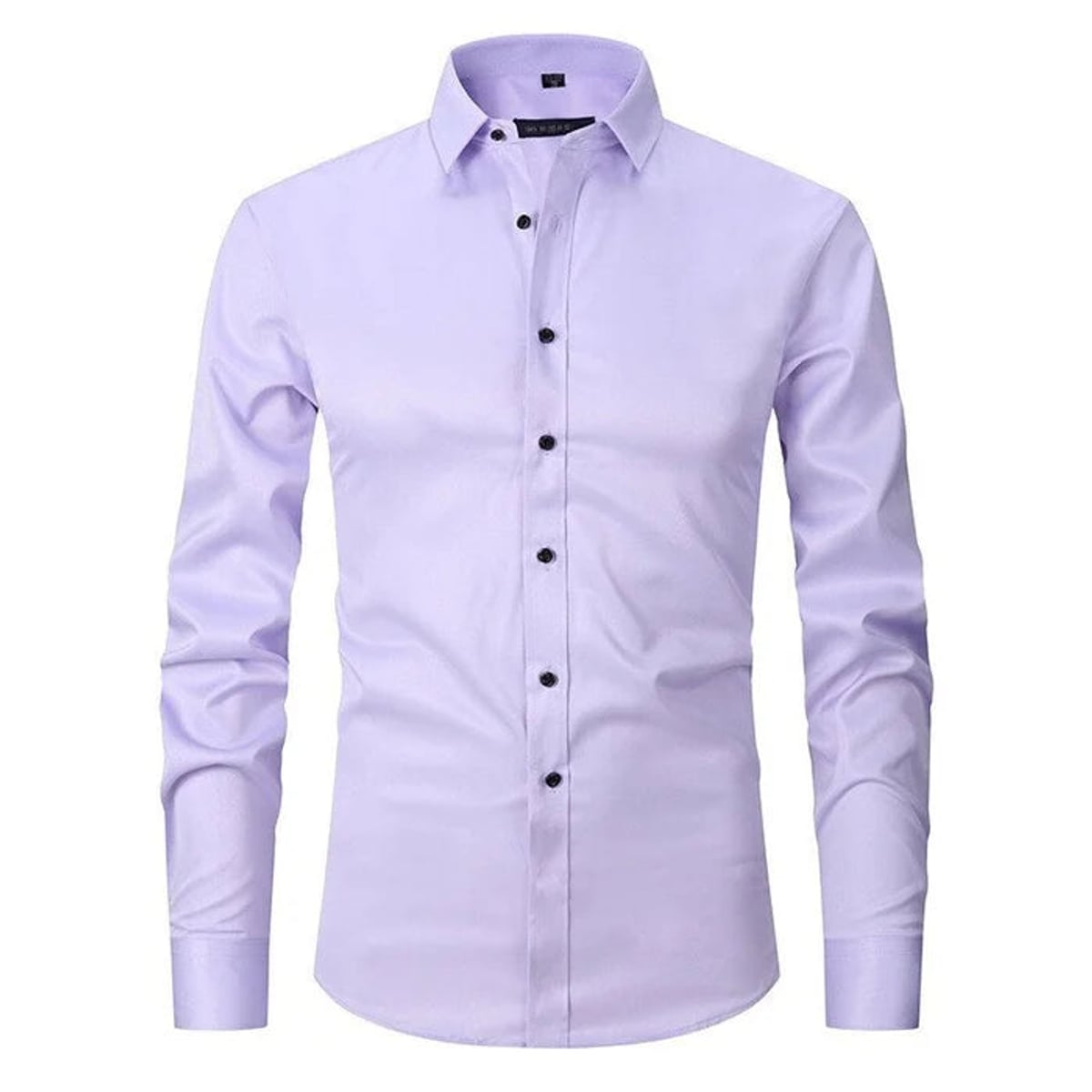 chemise homme coupe slim manches longues multicolore en lilas clair