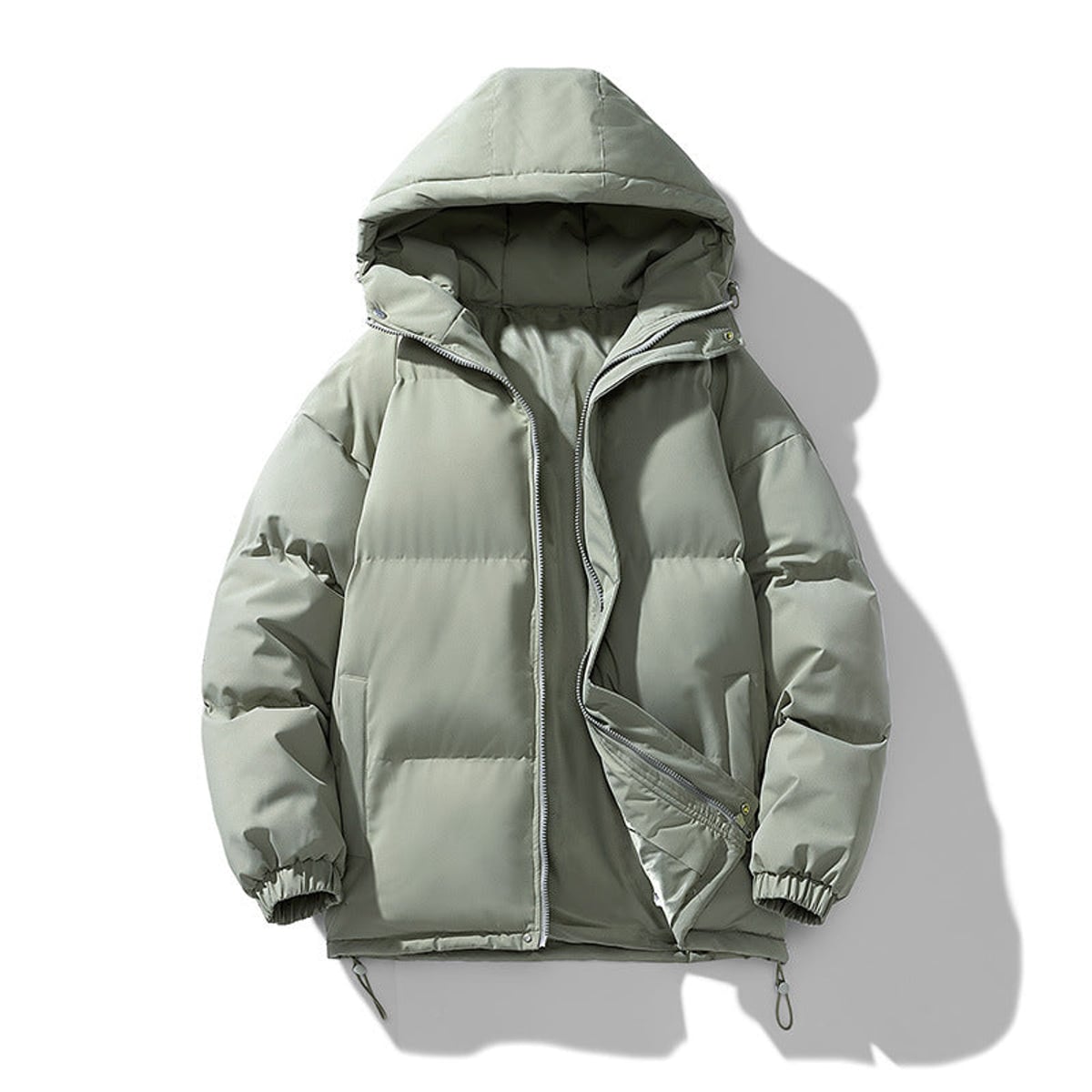 doudoune homme oversize à capuche en vert