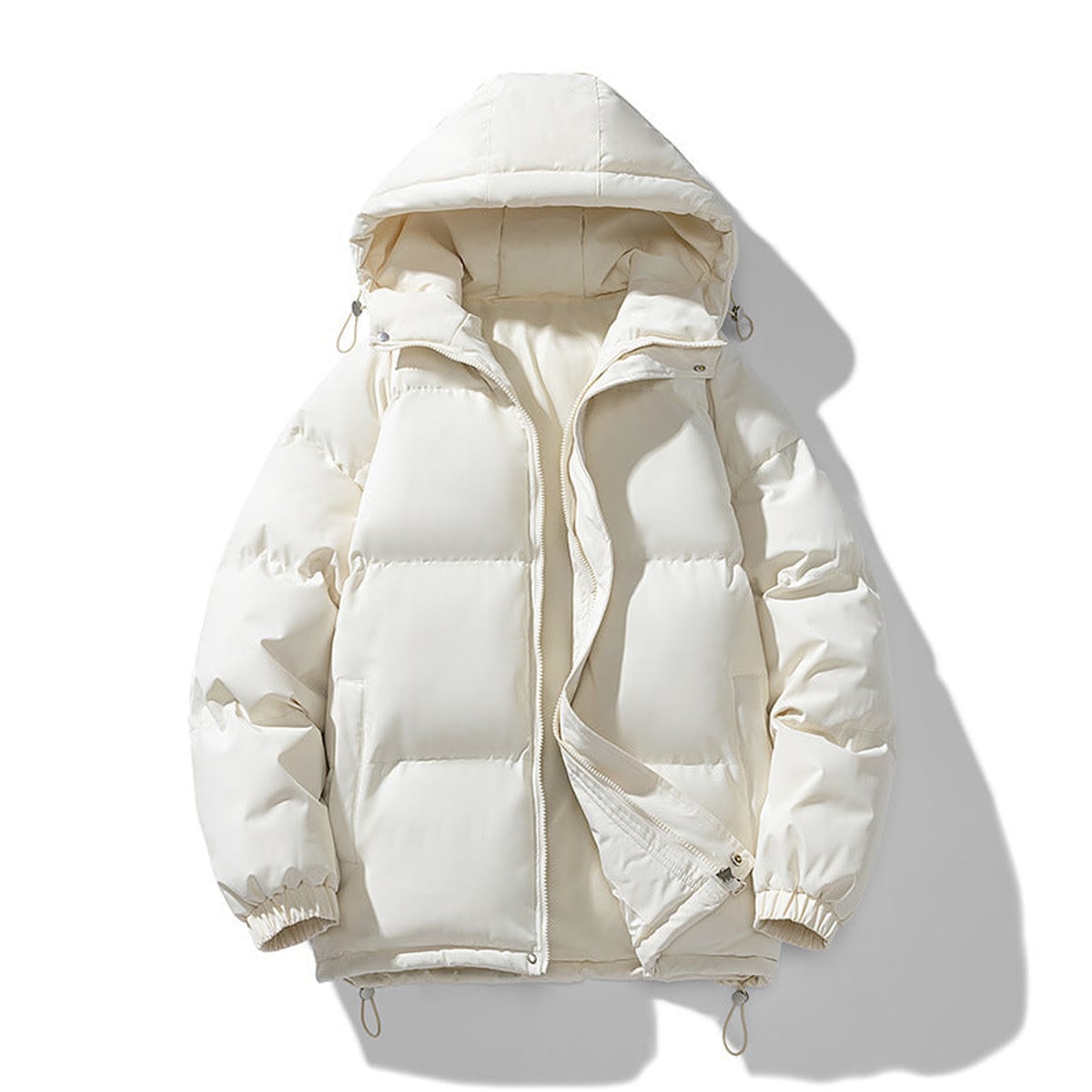 doudoune homme oversize à capuche en beige