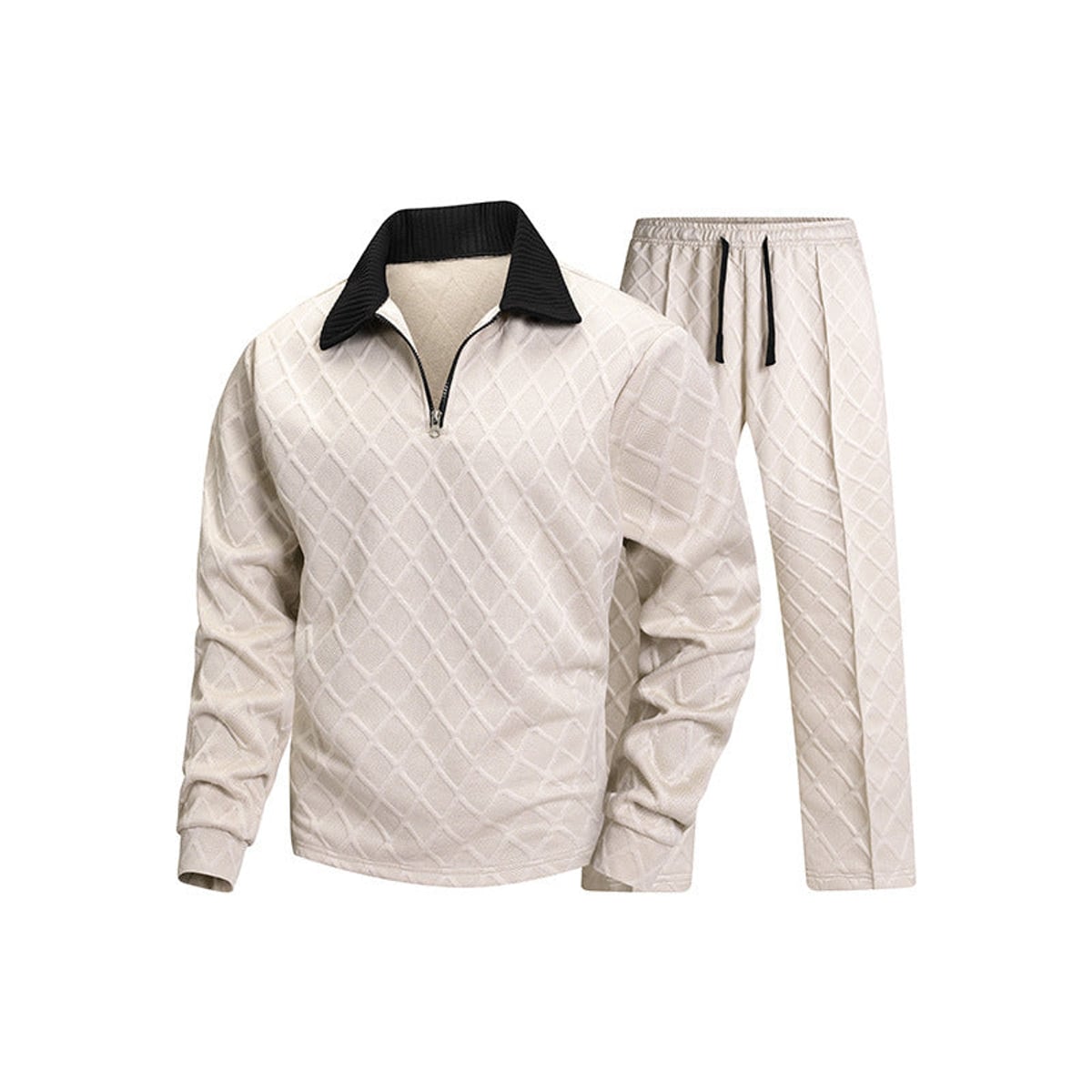 ensemble loungewear homme col demi-zip