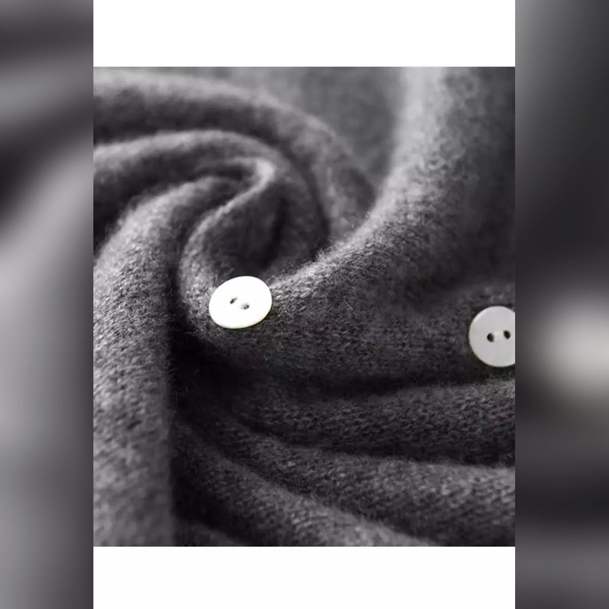 gilet femme col rond manches longues en gris