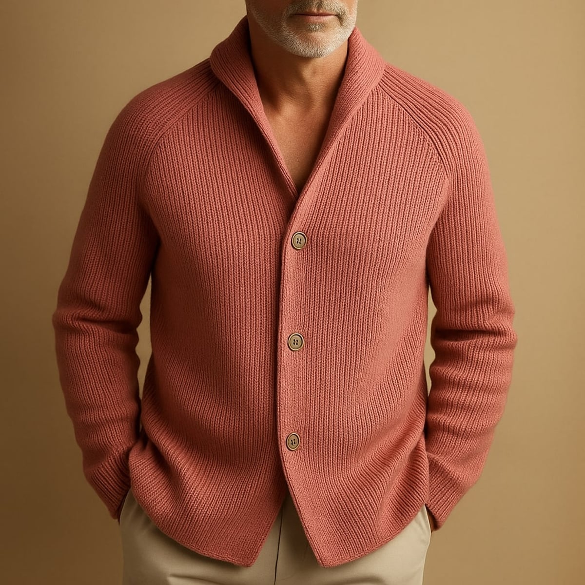gilet homme col châle boutons