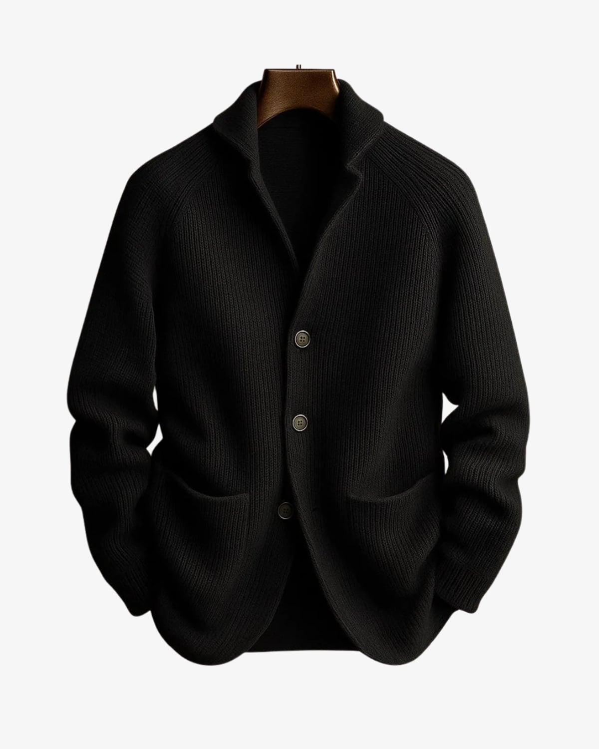 gilet homme habillé col montant boutonné en noir