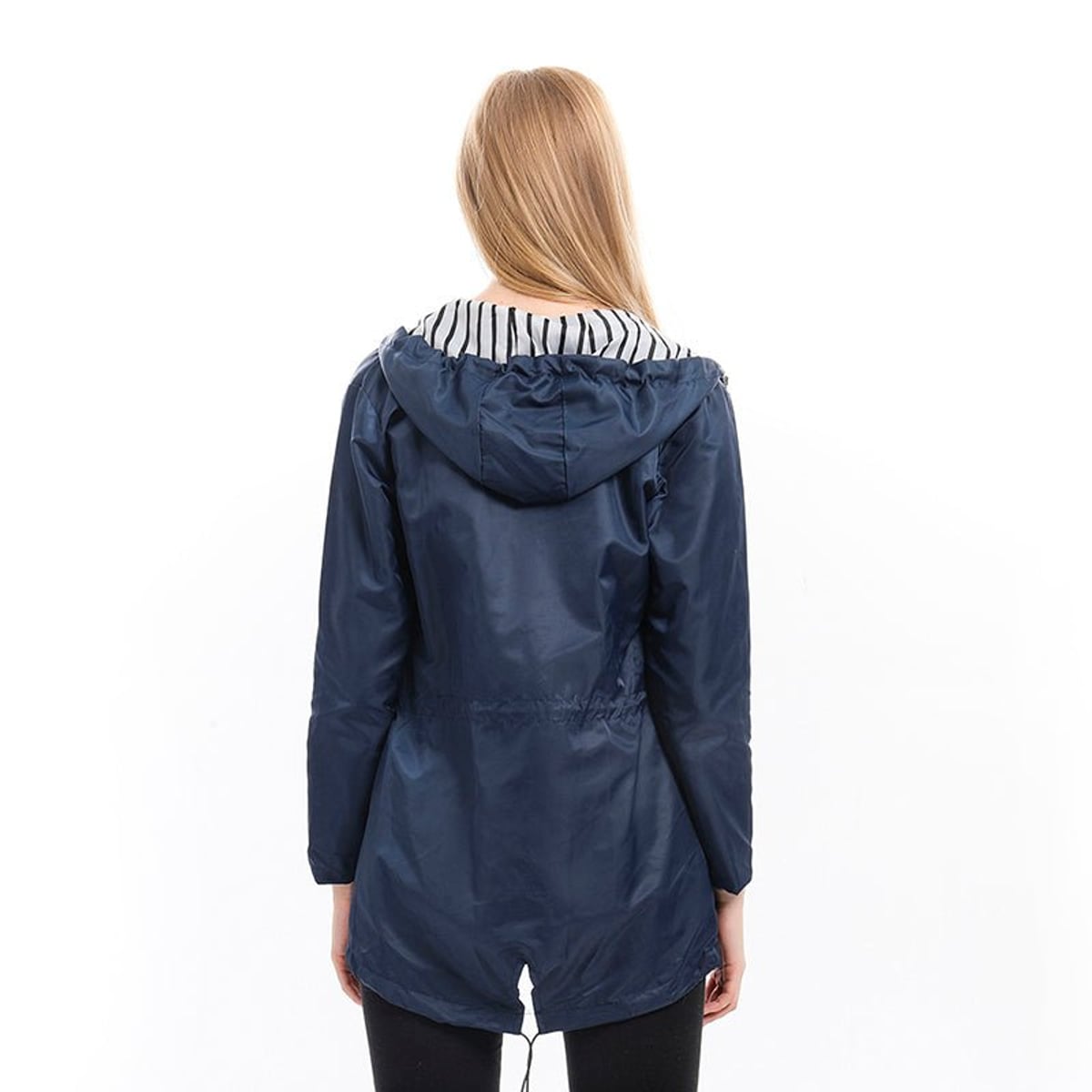 imperméable femme coupe droite à capuche