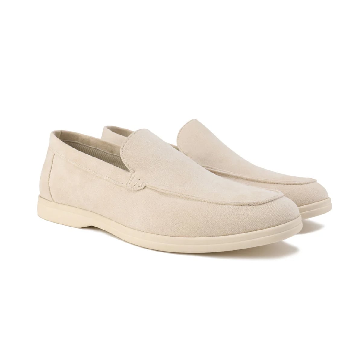loafer homme semelle épaisse sans lacets en beige