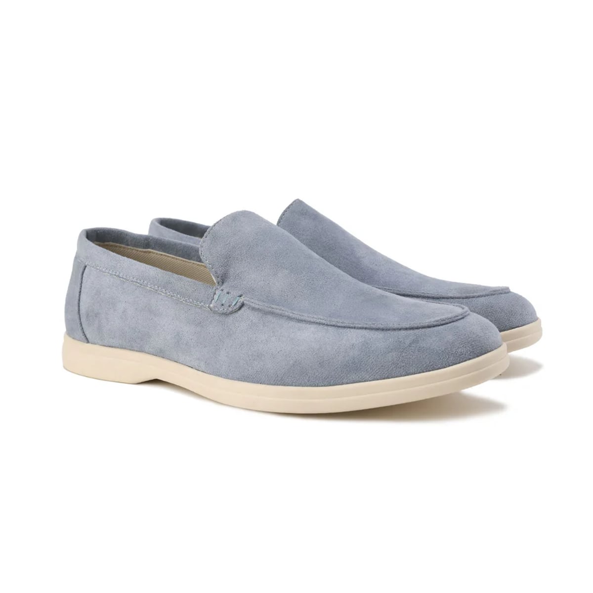 loafer homme semelle épaisse sans lacets en bleu clair