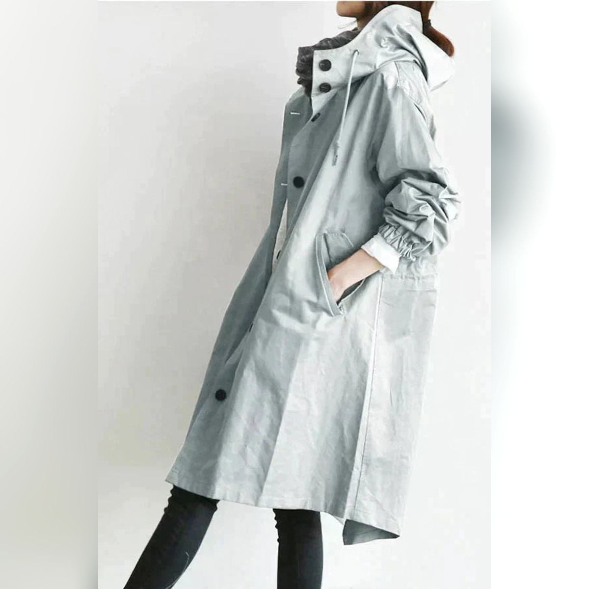 manteau de pluie femme capuche oversize