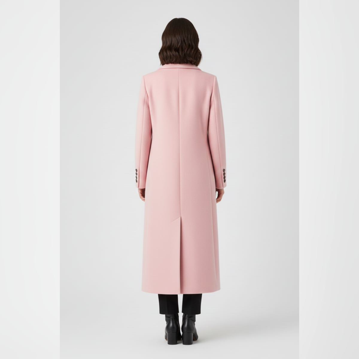 manteau femme col à revers coupe droite