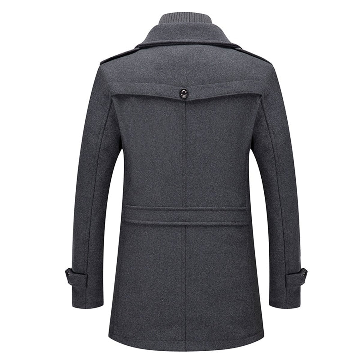 manteau homme col montant coupe droite