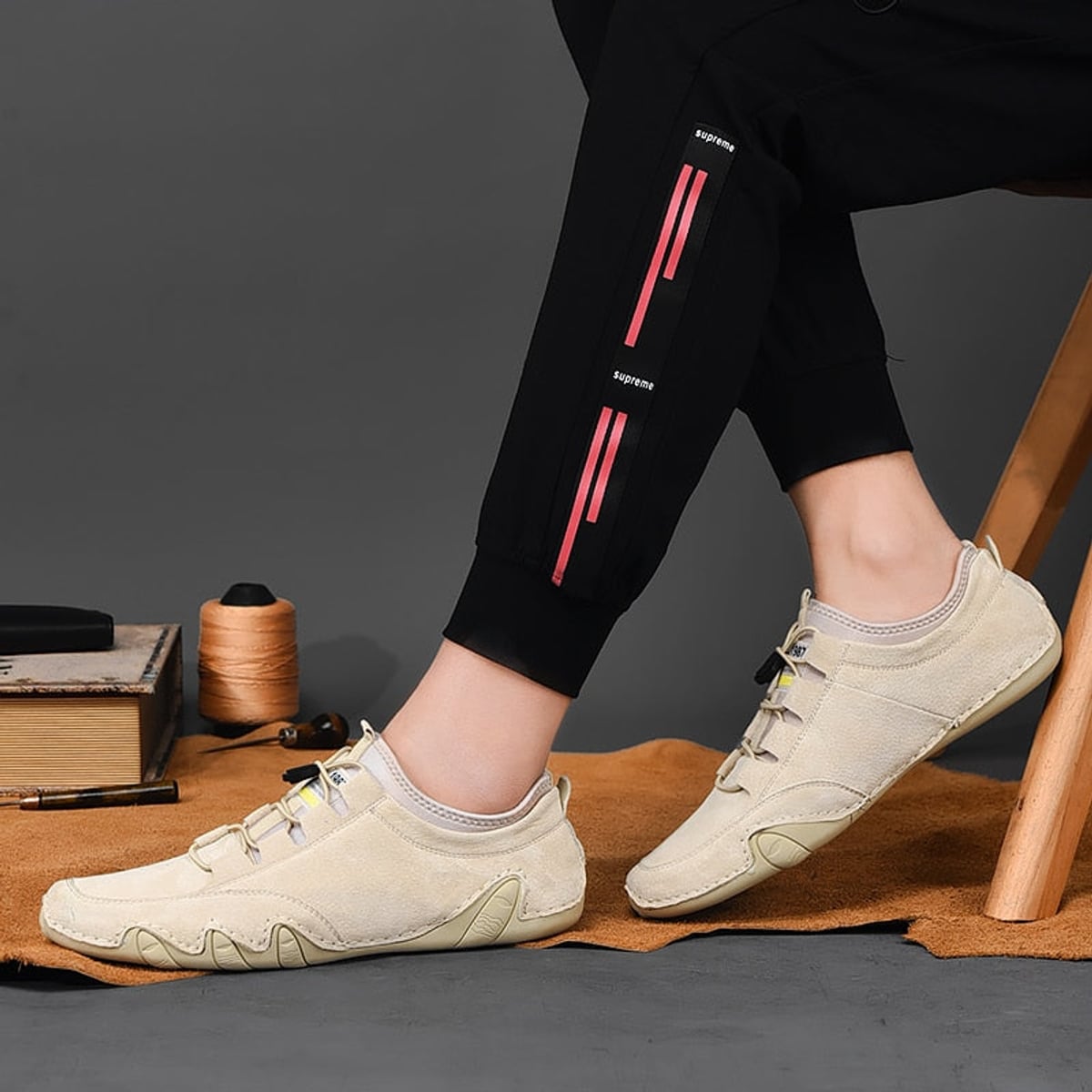 mocassin homme sans lacets