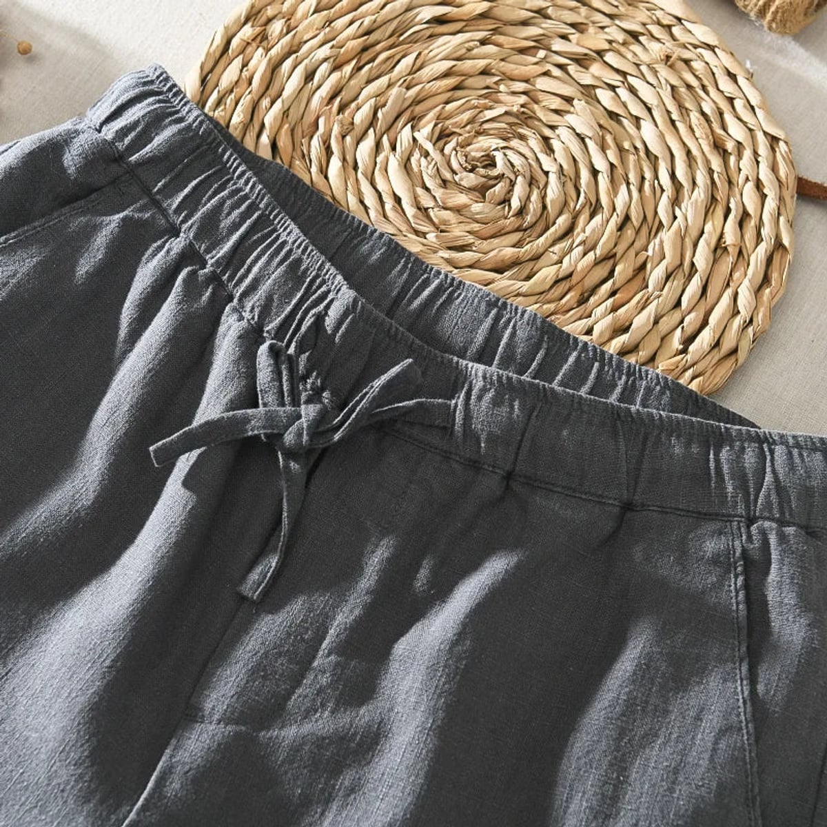 pantalon homme coupe large style japonais