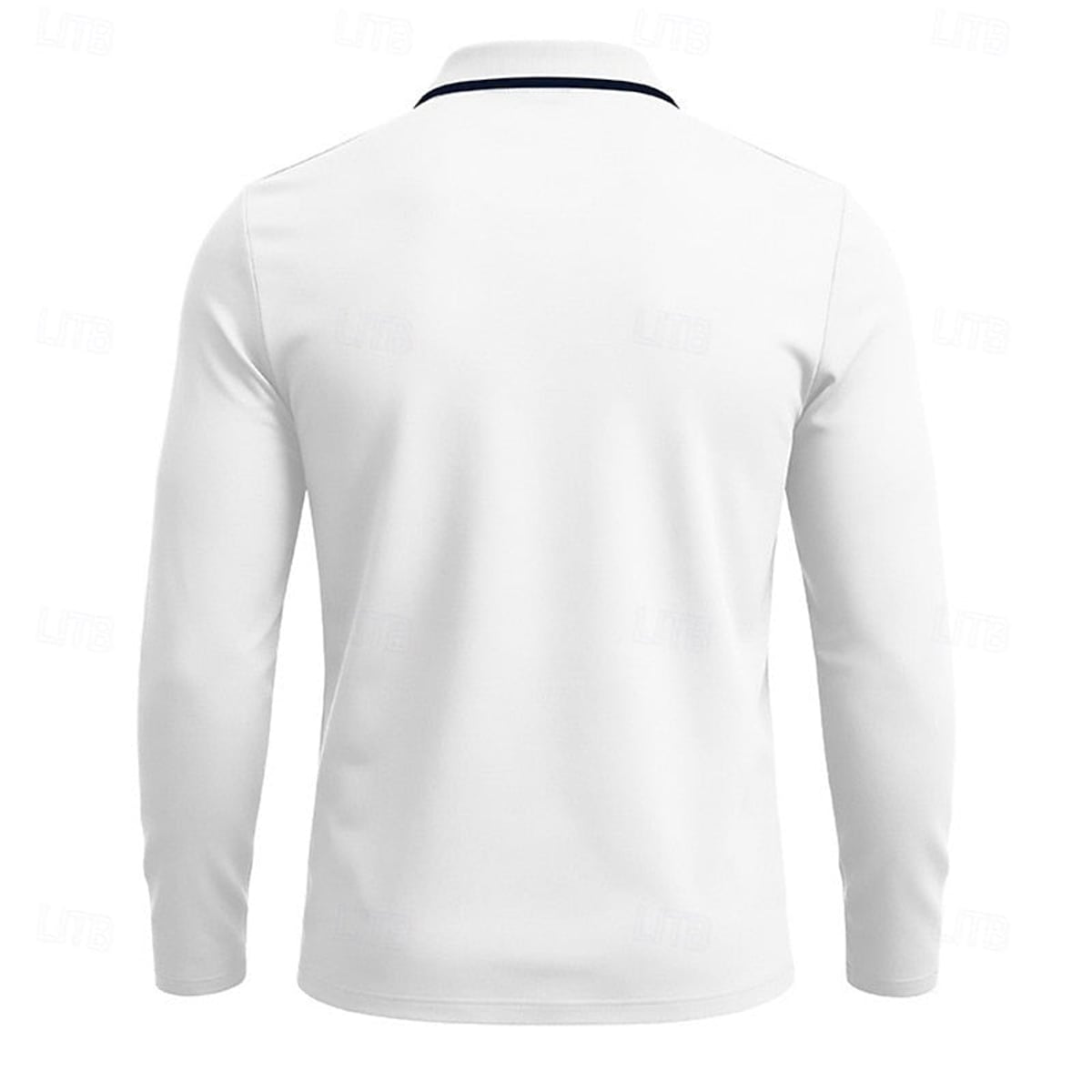 polo homme col zippé manches longues