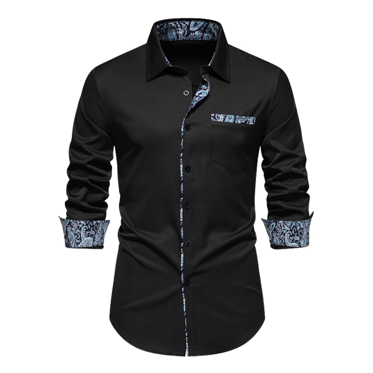 polo homme manches longues coupe slim en noir