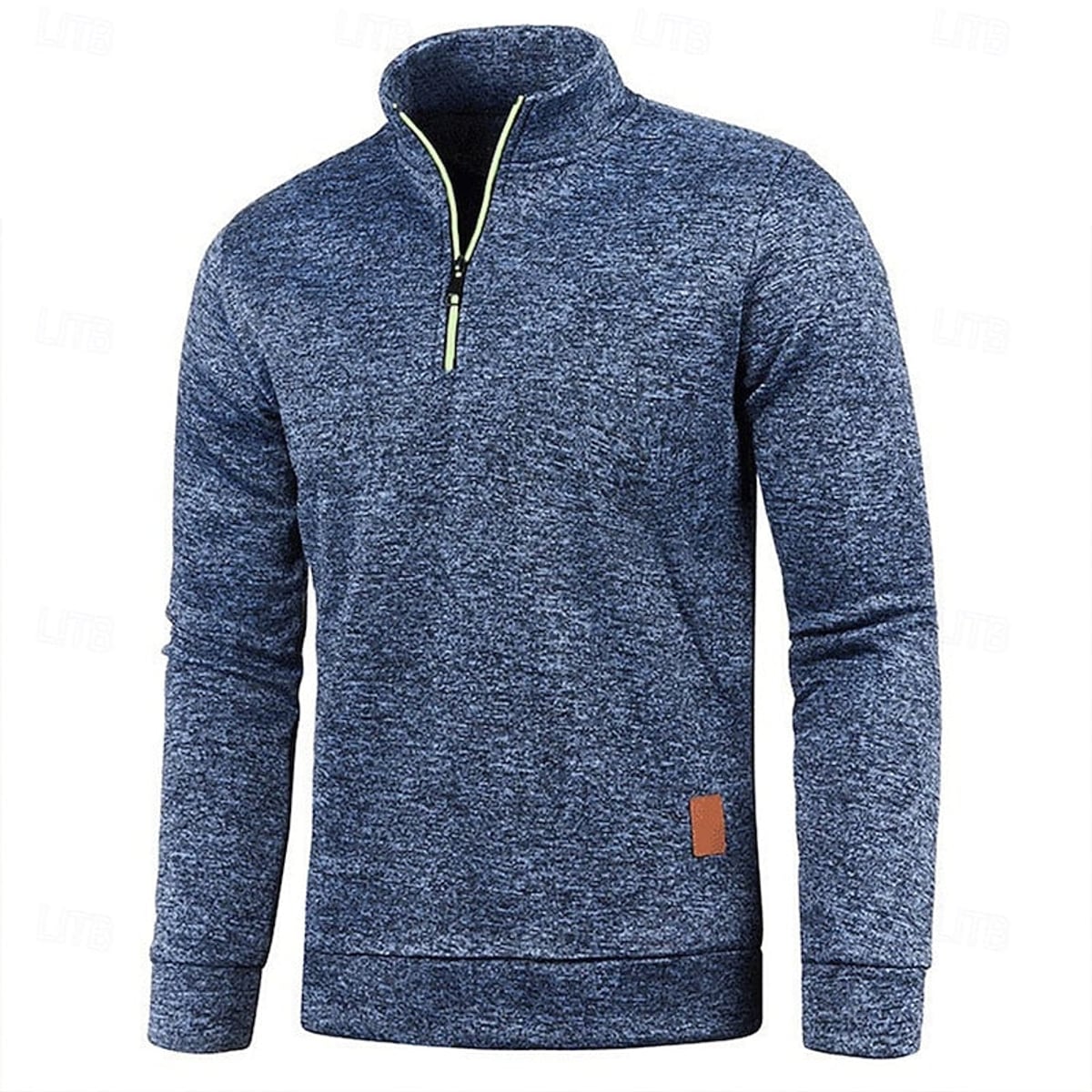 polo homme manches longues quart de zip