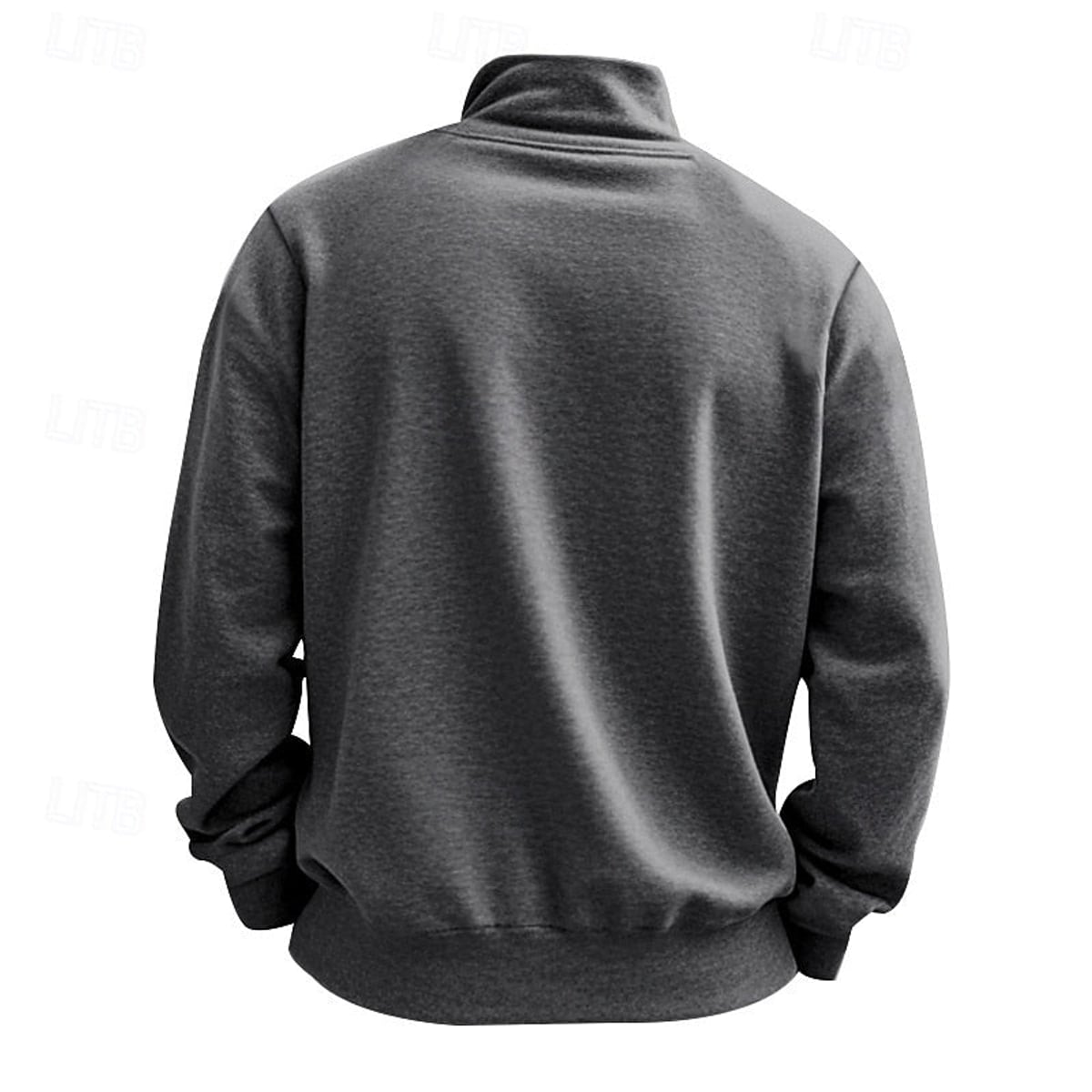 sweatshirt homme col zippé coupe droite