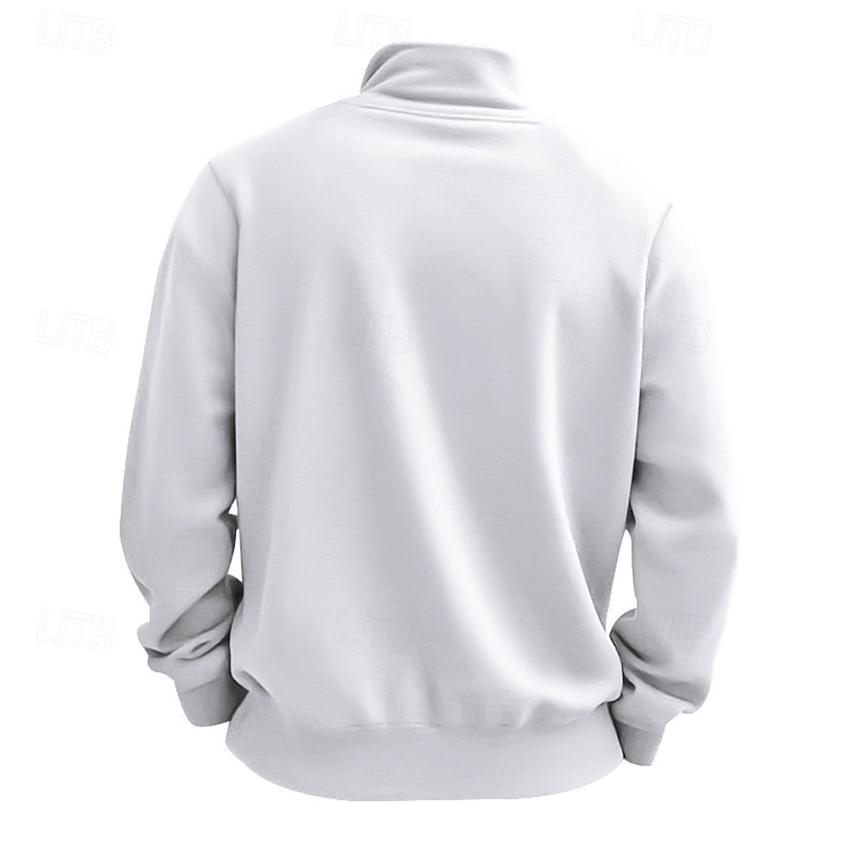 sweatshirt homme col zippé coupe droite