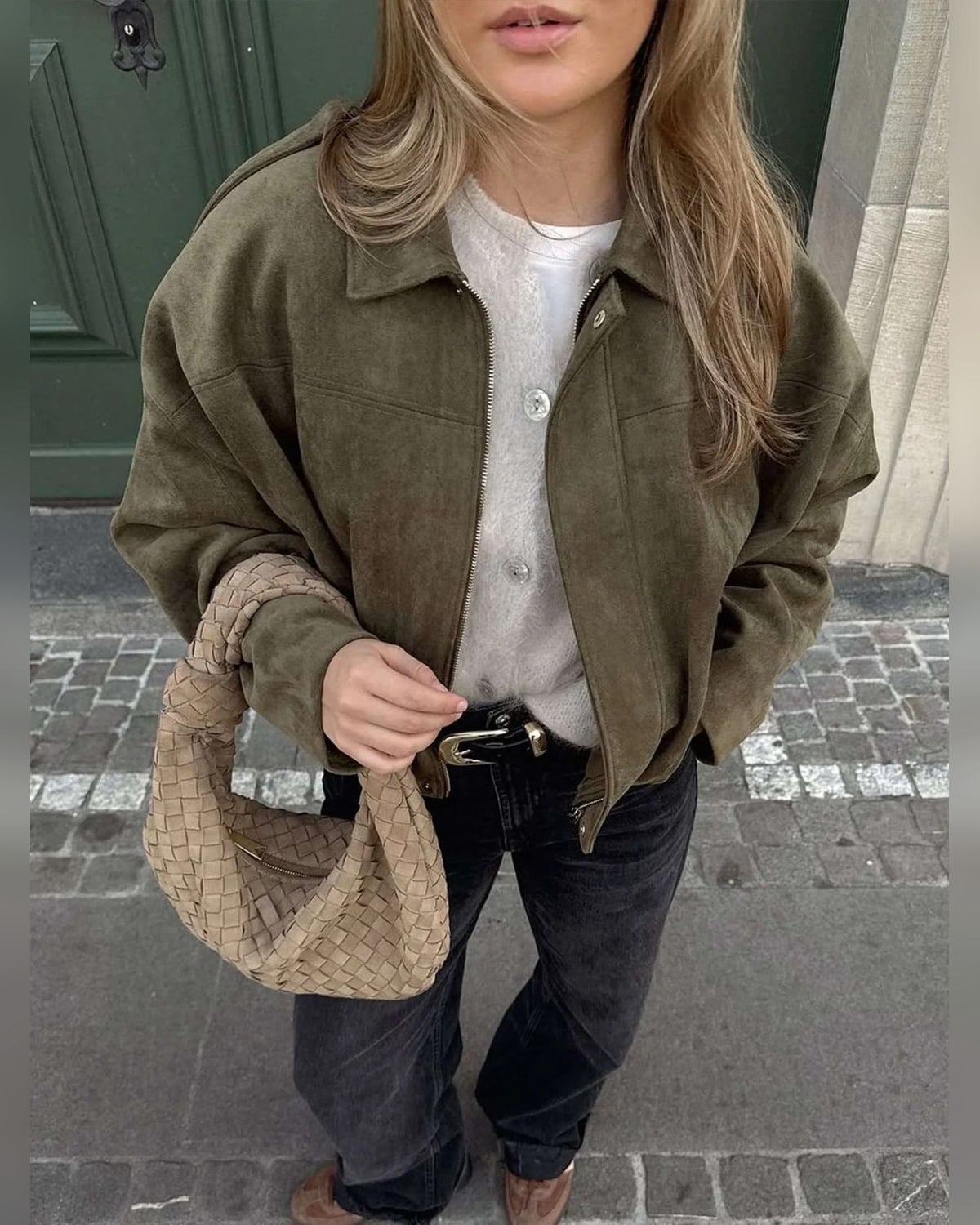 veste bomber femme col chemise
