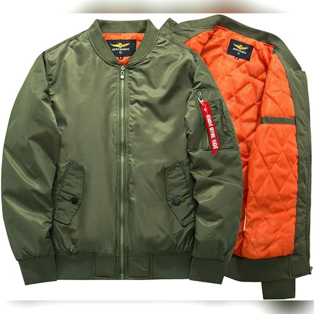 veste bomber homme col montant zippée