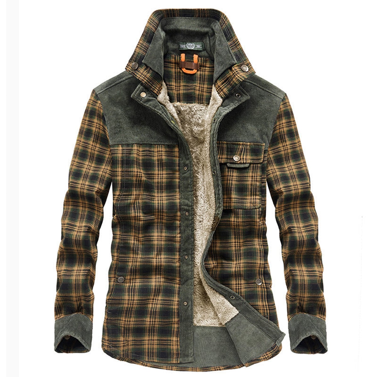 veste chemise homme coupe ajustée à carreaux en vert clair