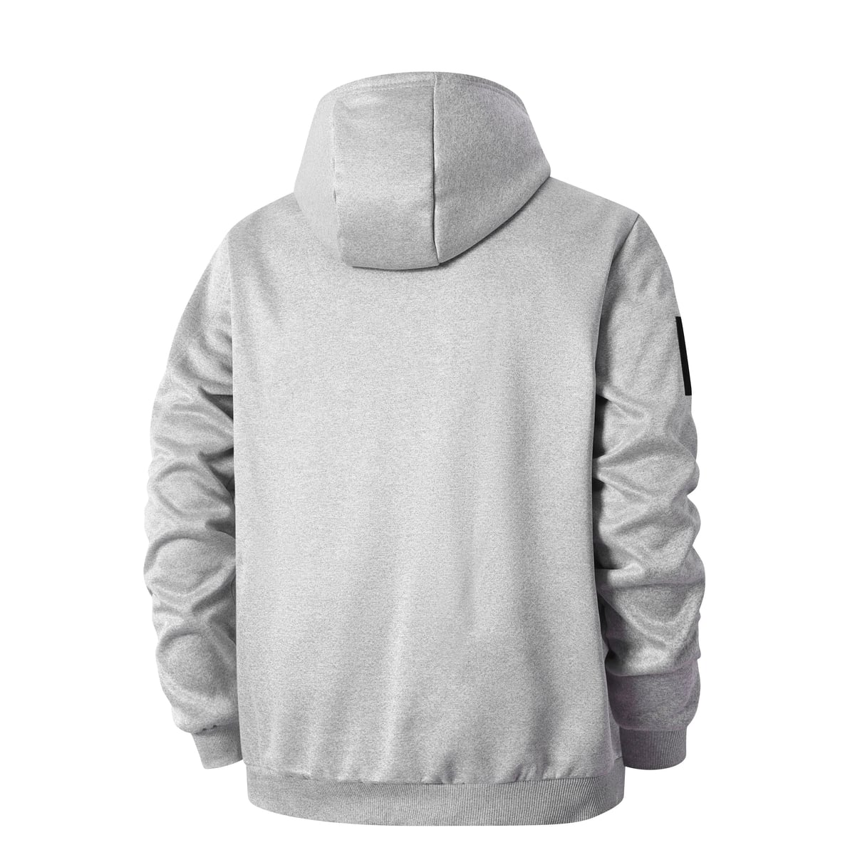 veste hiver homme zippée à capuche en gris clair