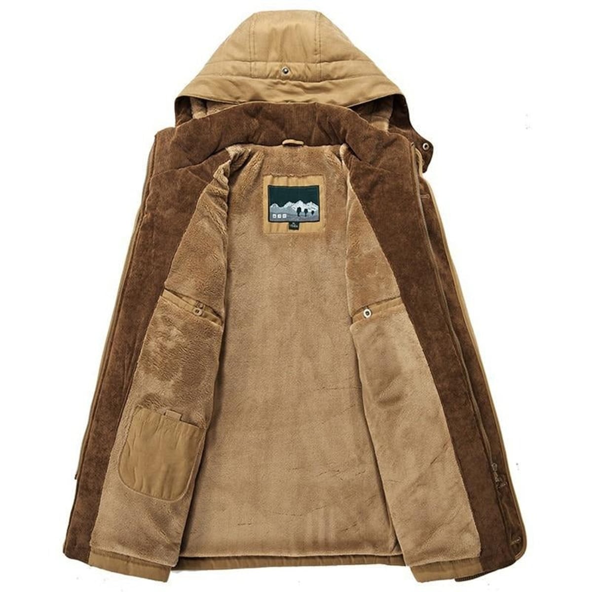 veste homme capuche amovible coupe droite