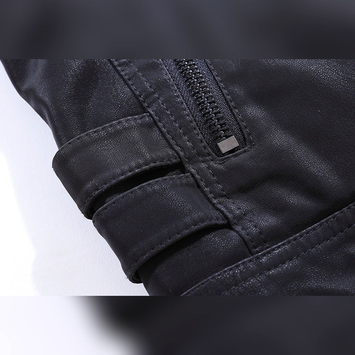veste homme col montant style biker
