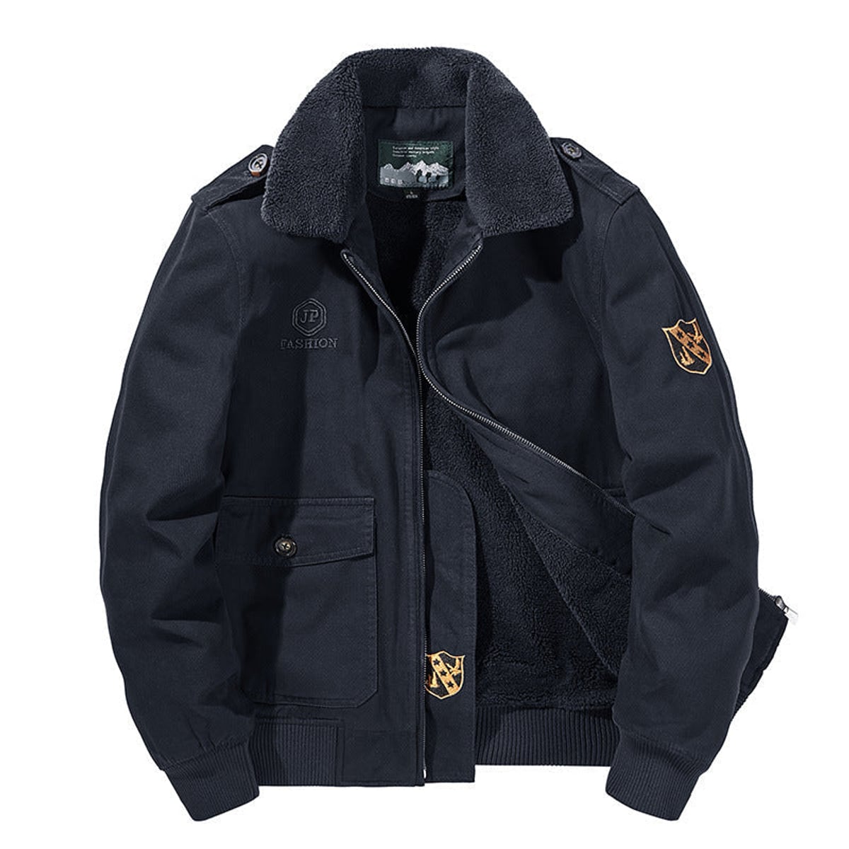 veste homme coupe ajustée poches et boutons bleu marine