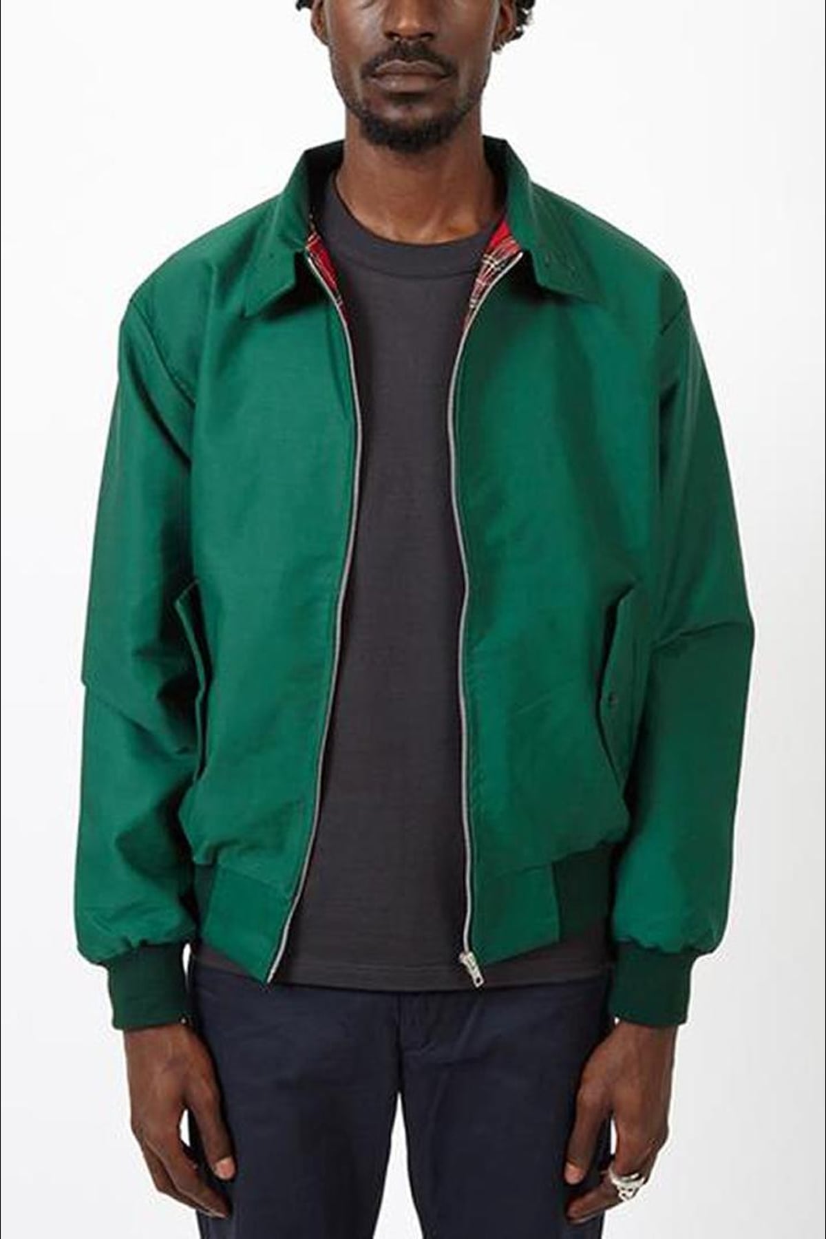 veste homme coupe droite col chemise en vert