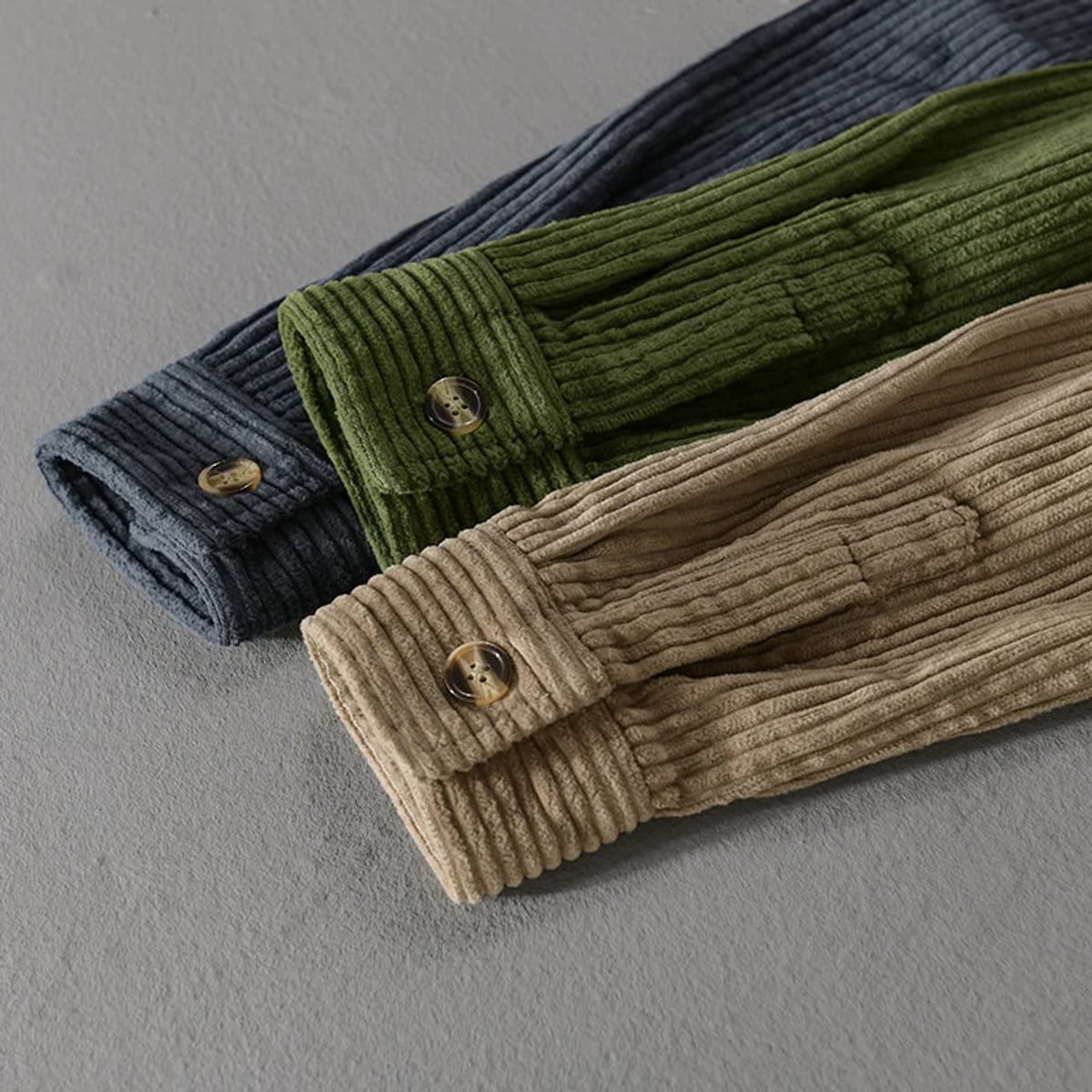veste homme mi-saison coupe droite velours côtelé