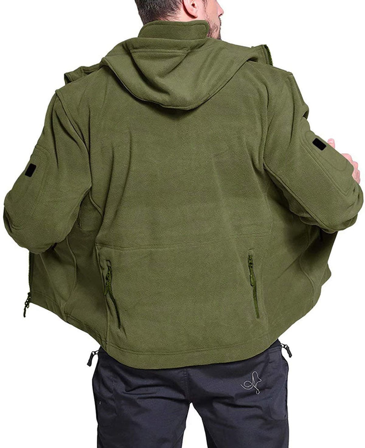 veste polaire homme coupe droite zippée