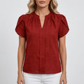 Blouse manches pétales femme