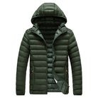 Doudoune homme à capuche en vert