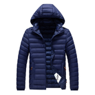 Doudoune homme à capuche en bleu 