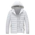 Doudoune homme à capuche en blanc