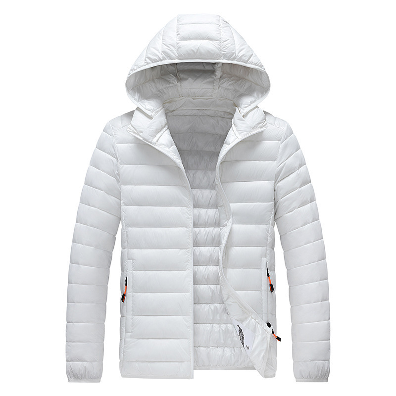 Doudoune homme à capuche en blanc