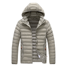 Doudoune homme à capuche en beige
