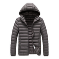 Doudoune homme à capuche en gris
