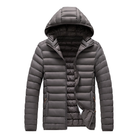 Doudoune homme à capuche en gris