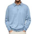 polo homme manches longues coupe droite en bleu clair