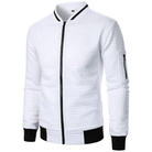 pull homme zippé col montant en blanc