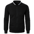pull homme zippé col montant en noir