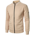 pull homme zippé col montant en jaune